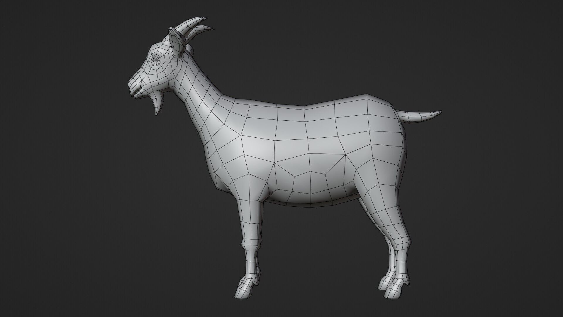 Goat - Stylized Low-poly 3D model_5