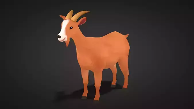 Goat - Stylized Low-poly 3D model Goat - Stylized Low-poly 3D model