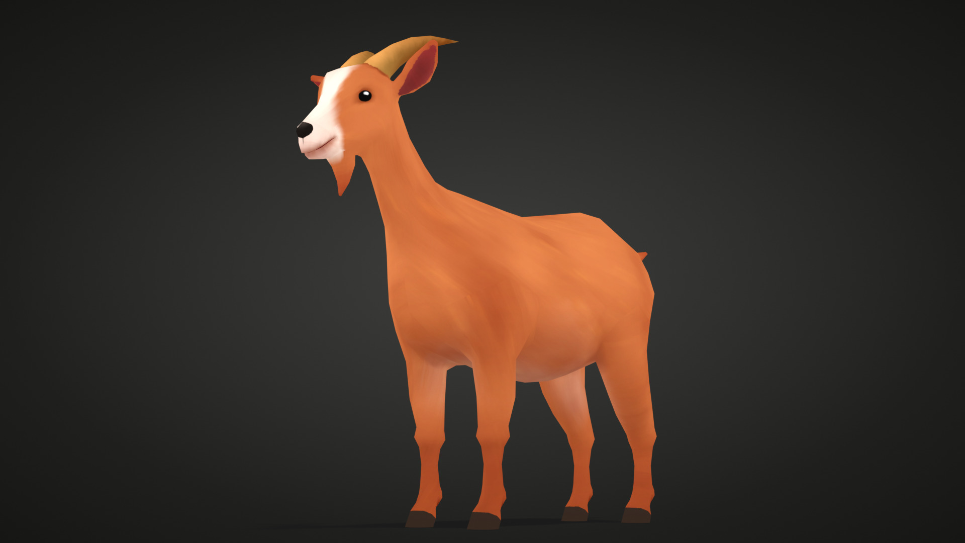 Goat - Stylized Low-poly 3D model_1