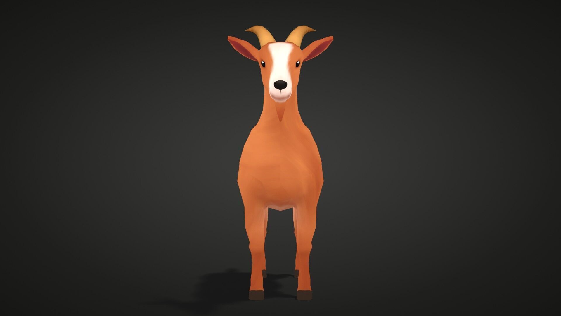 Goat - Stylized Low-poly 3D model_2