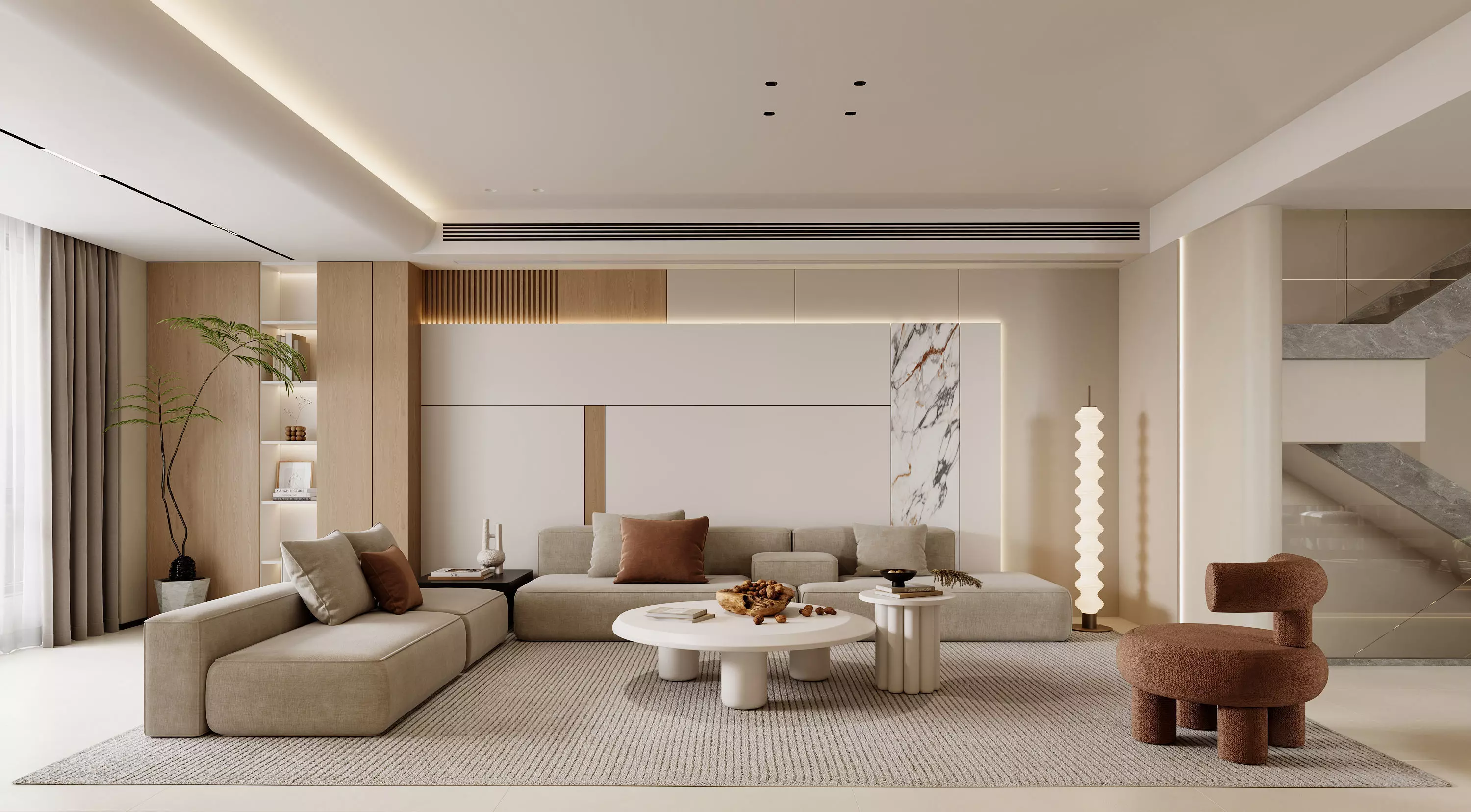 modern living room interior scenes 104 3D model