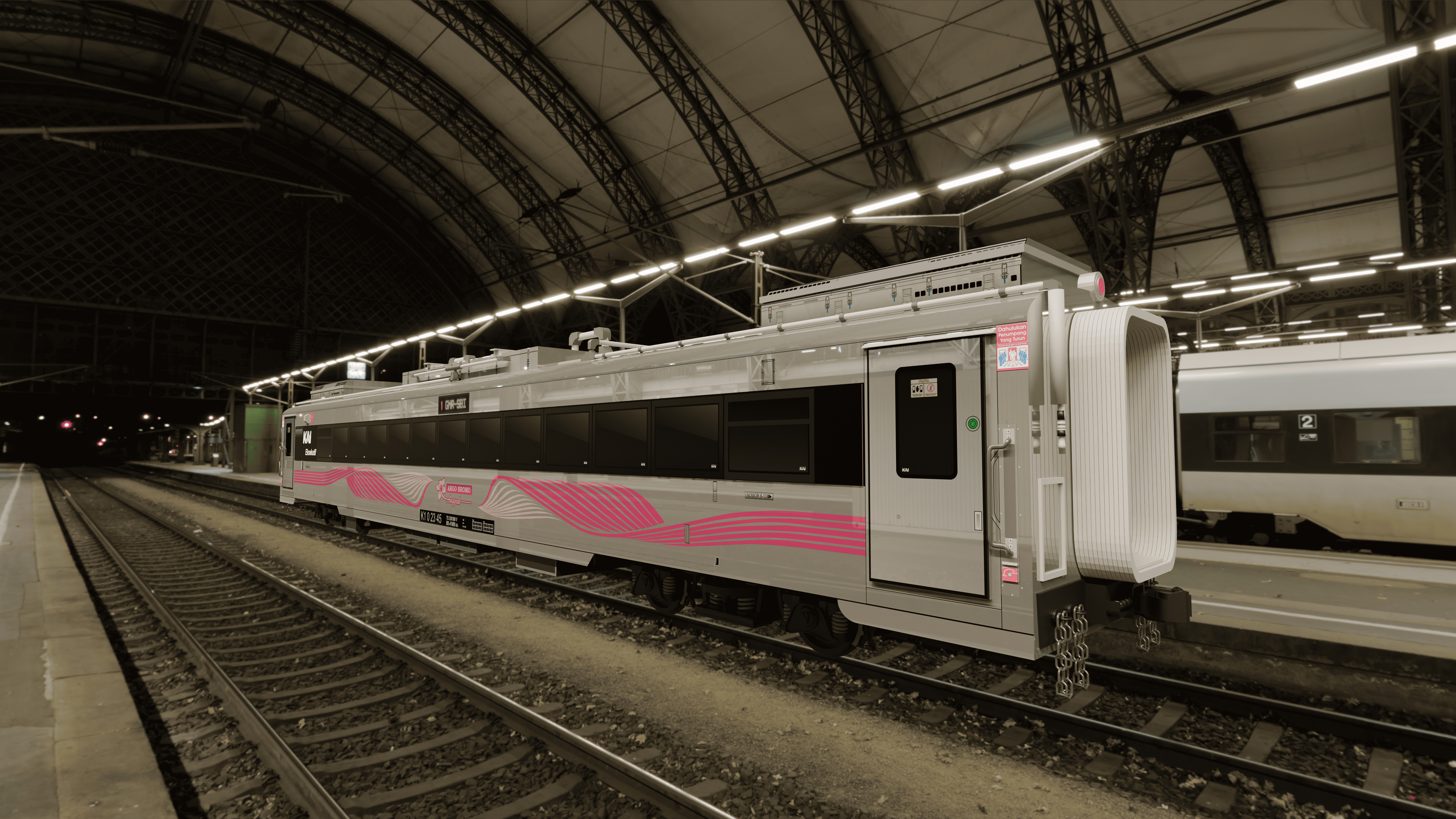 K1 Eksekutif Argo Bromo Anggrek New Generation Low-poly 3D model_1