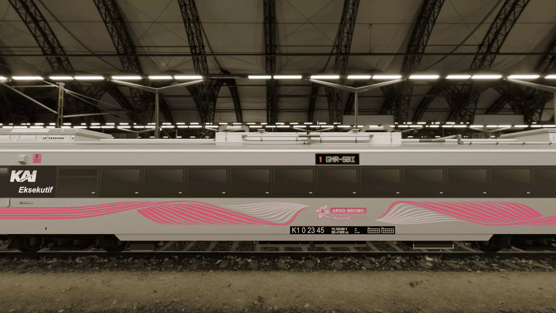 K1 Eksekutif Argo Bromo Anggrek New Generation Low-poly 3D model_0