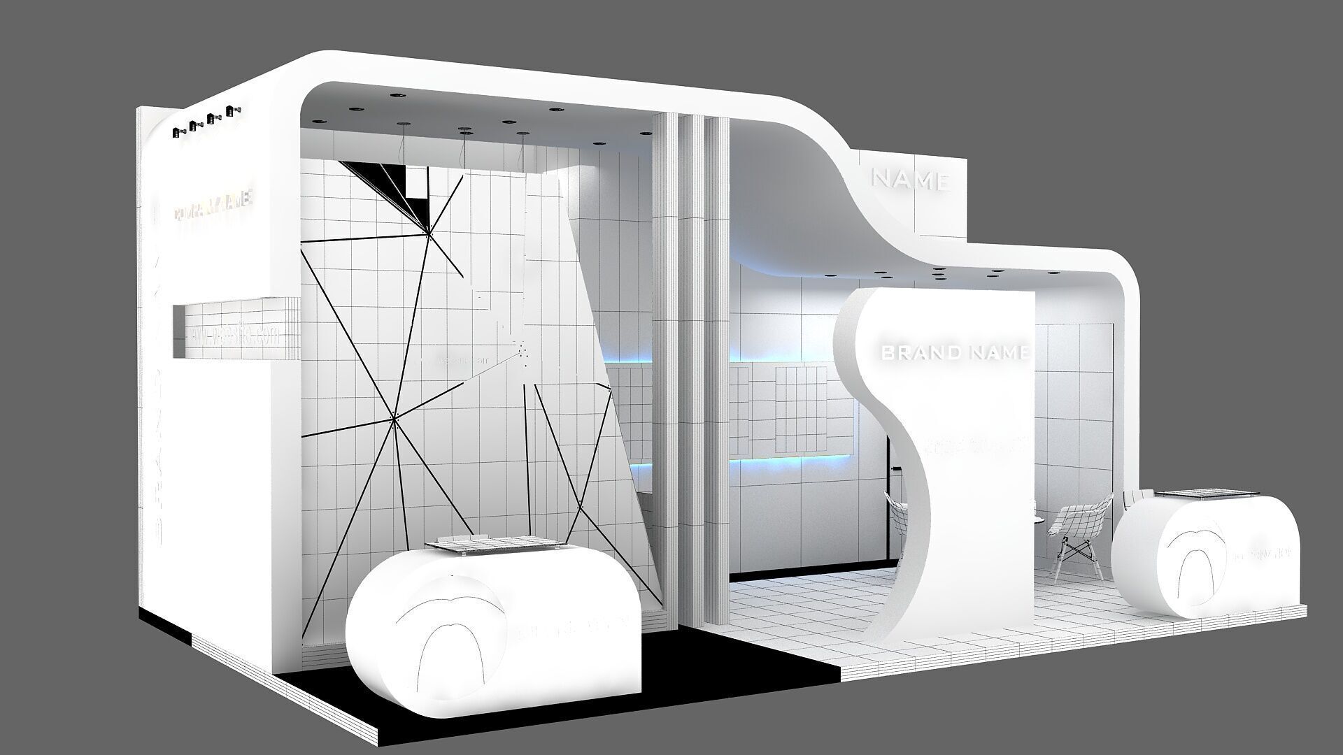 3d model exhibition booth 3D model_6