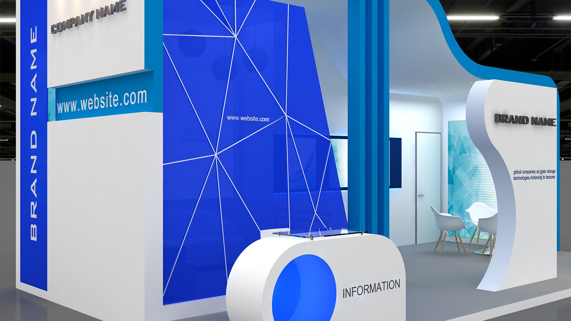 3d model exhibition booth 3D model_5