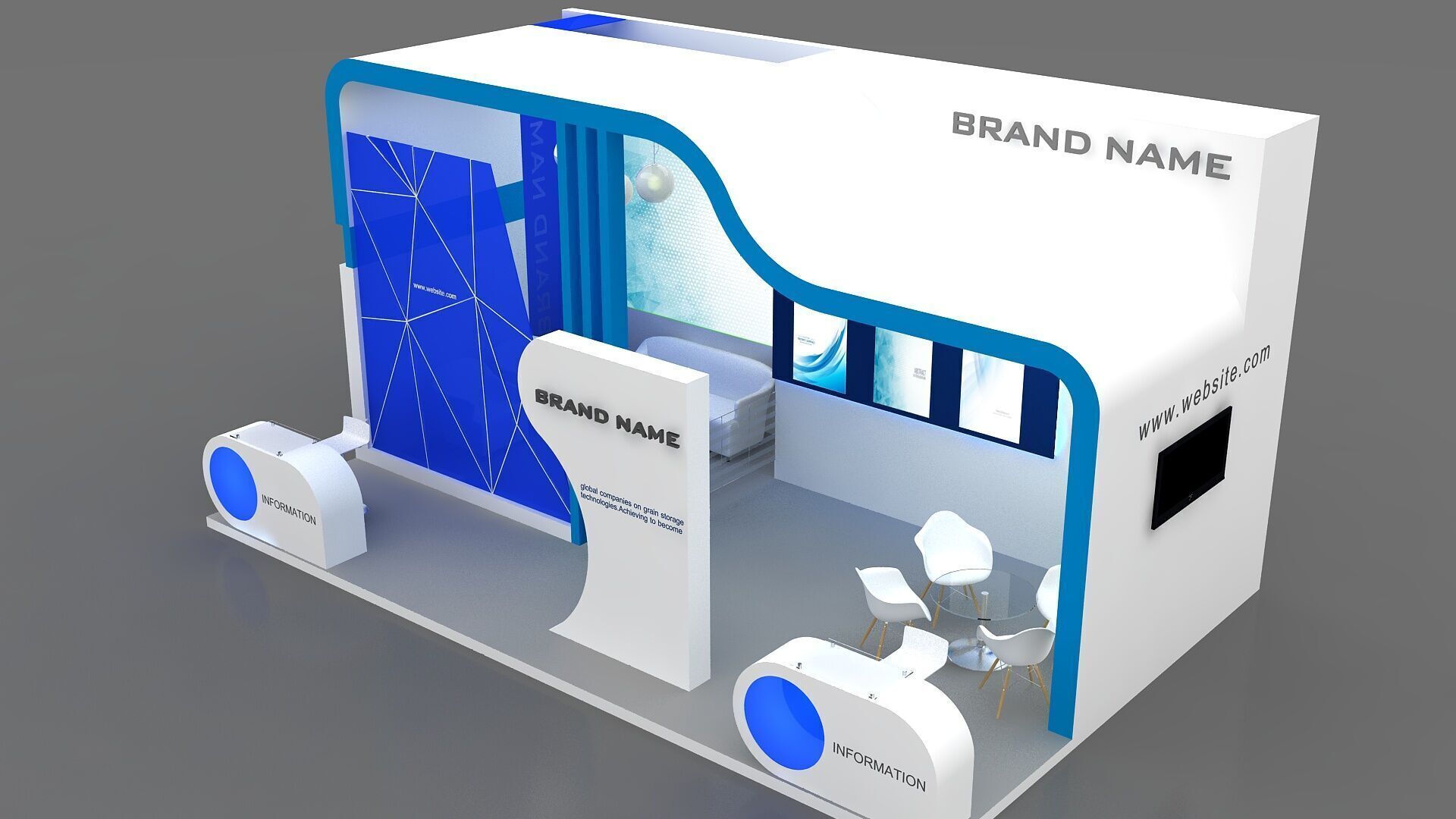 3d model exhibition booth 3D model_4