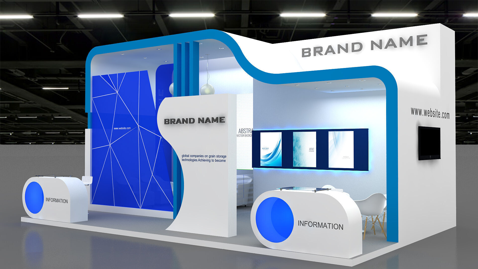 3d model exhibition booth 3D model_3