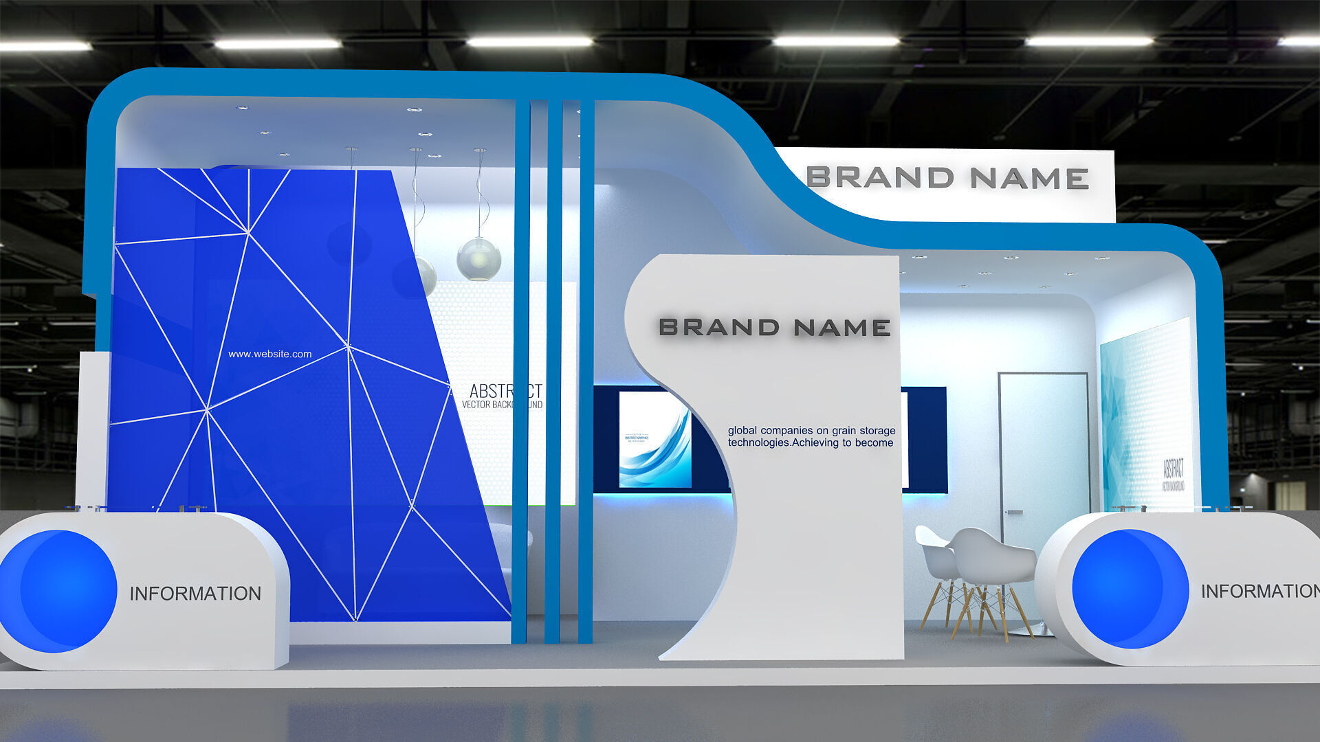 3d model exhibition booth 3D model_2