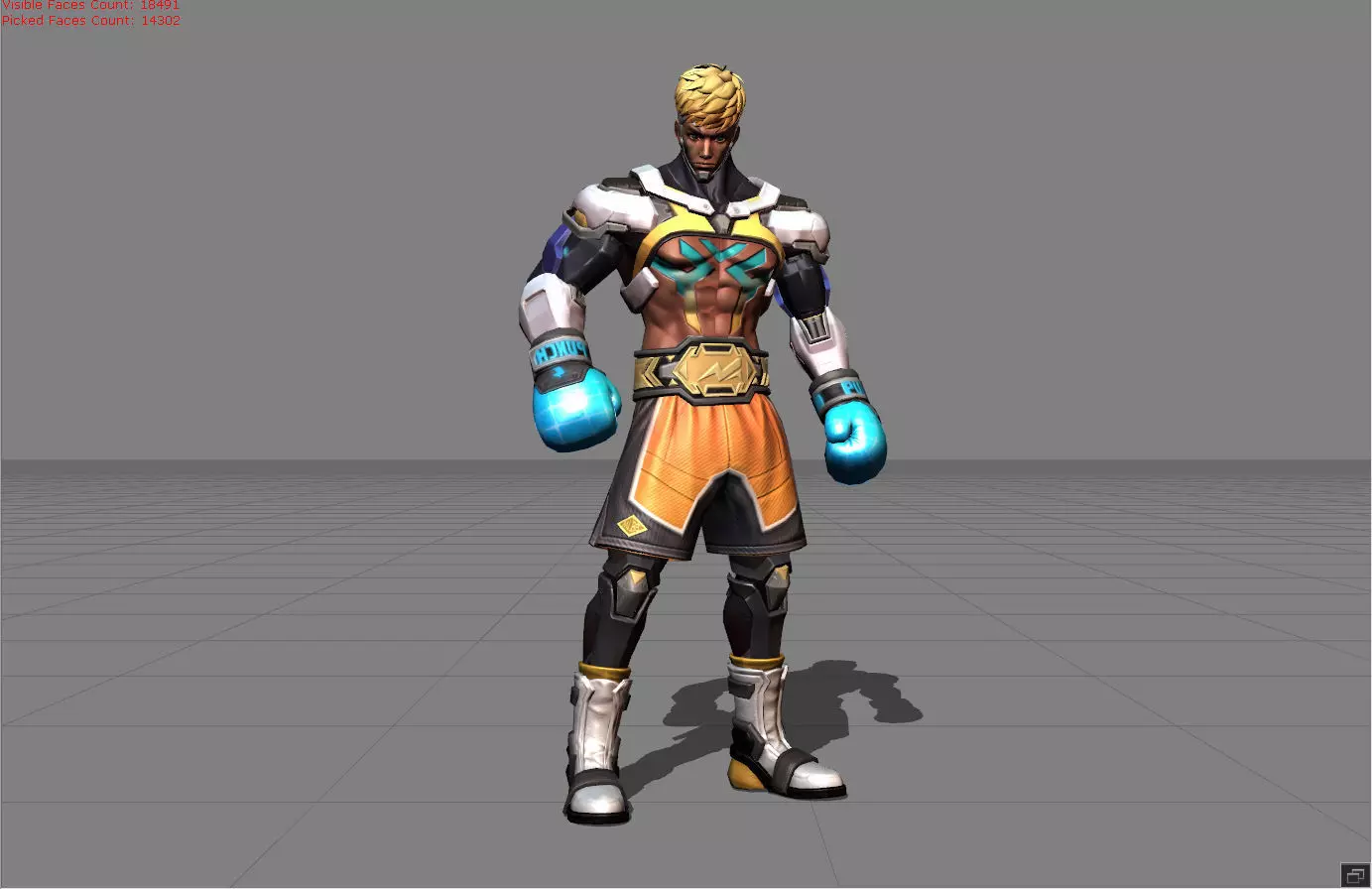 Paquito Fist of Light Low-poly 3D model