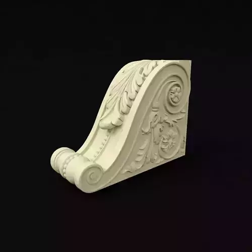 carved pilaster 3D model