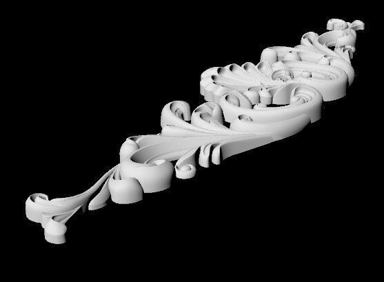 Central decor ornament for furniture 3D model_4