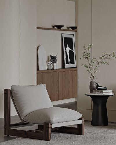 modern living room interior scenes 110 3D model 2