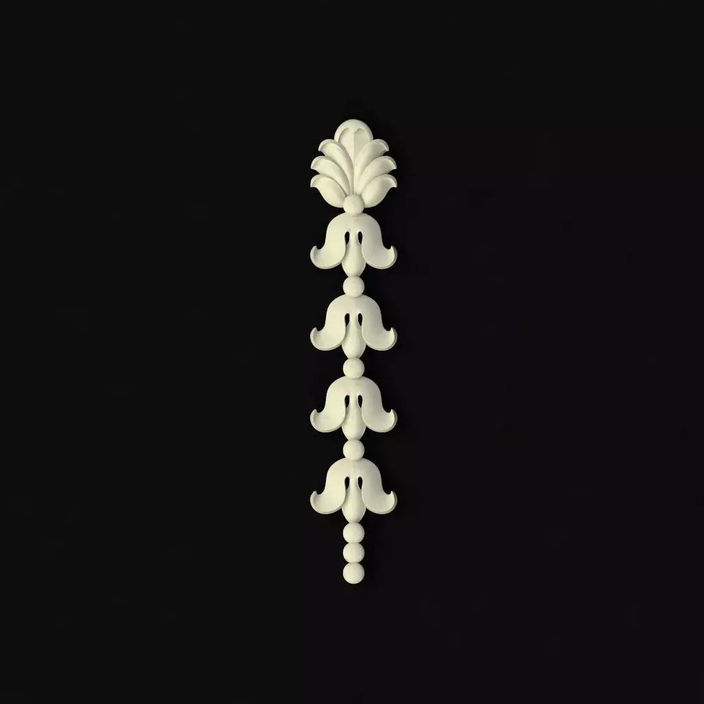 Central decor ornament for furniture 3D model