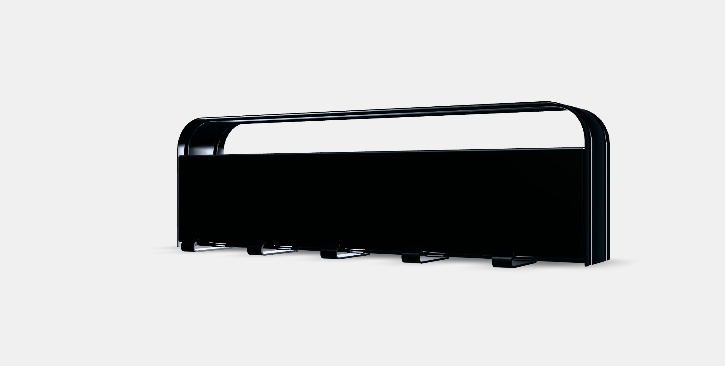 LILLASJON wall shelf with 5 hooks Low-poly 3D model_13