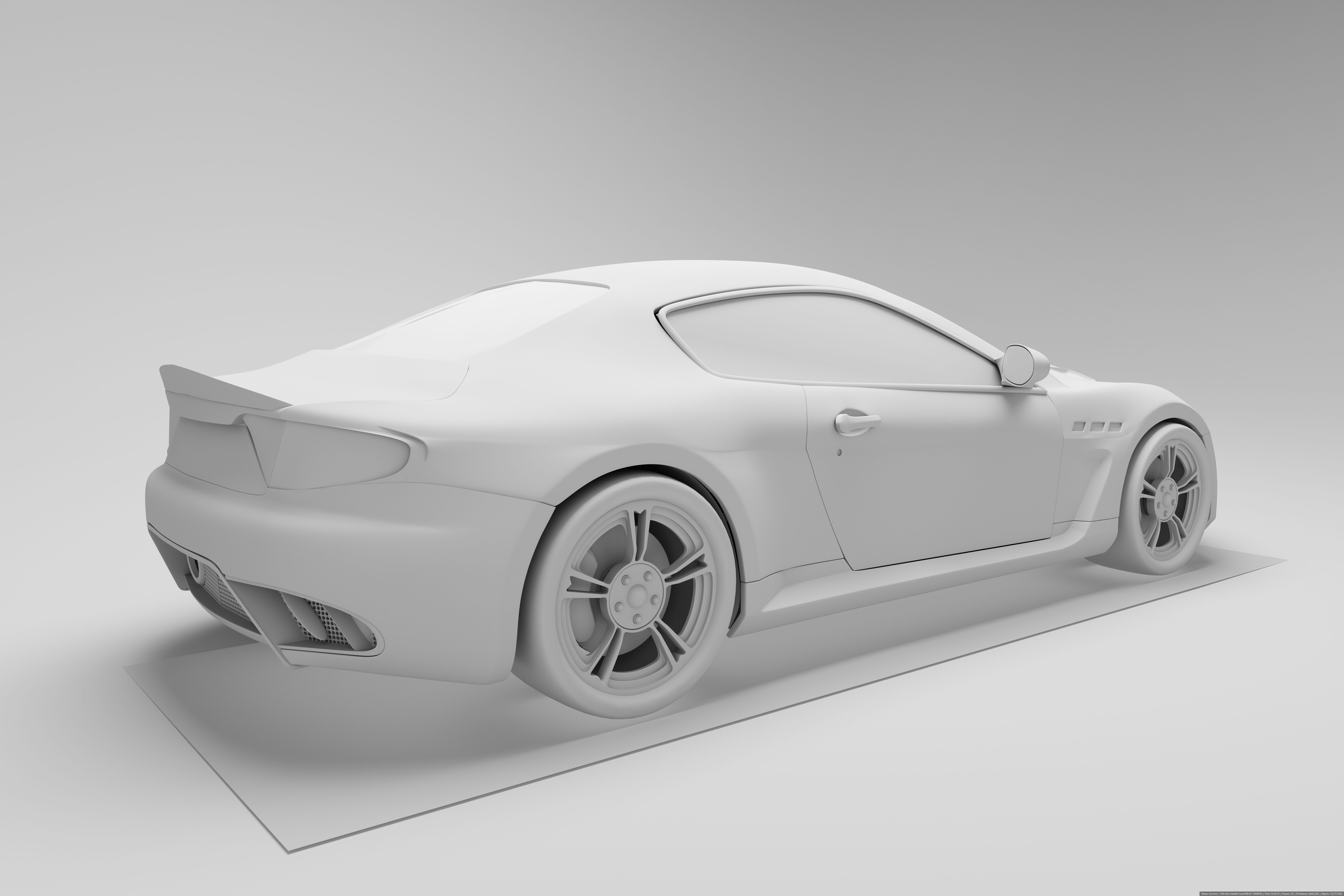 Car Hight Poly 3D Model 3D model_2