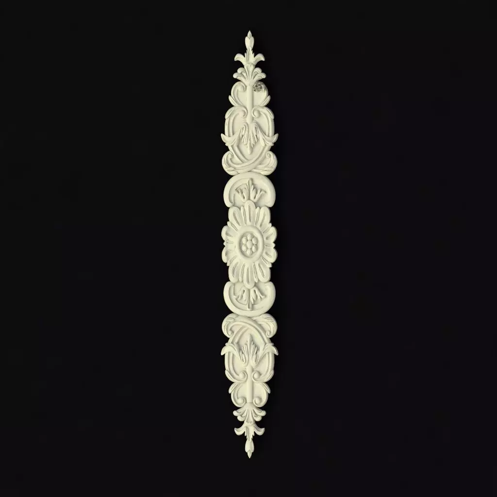 Central decor ornament for furniture 3D model_0