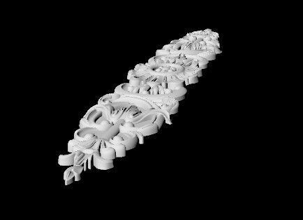 Central decor ornament for furniture 3D model_4