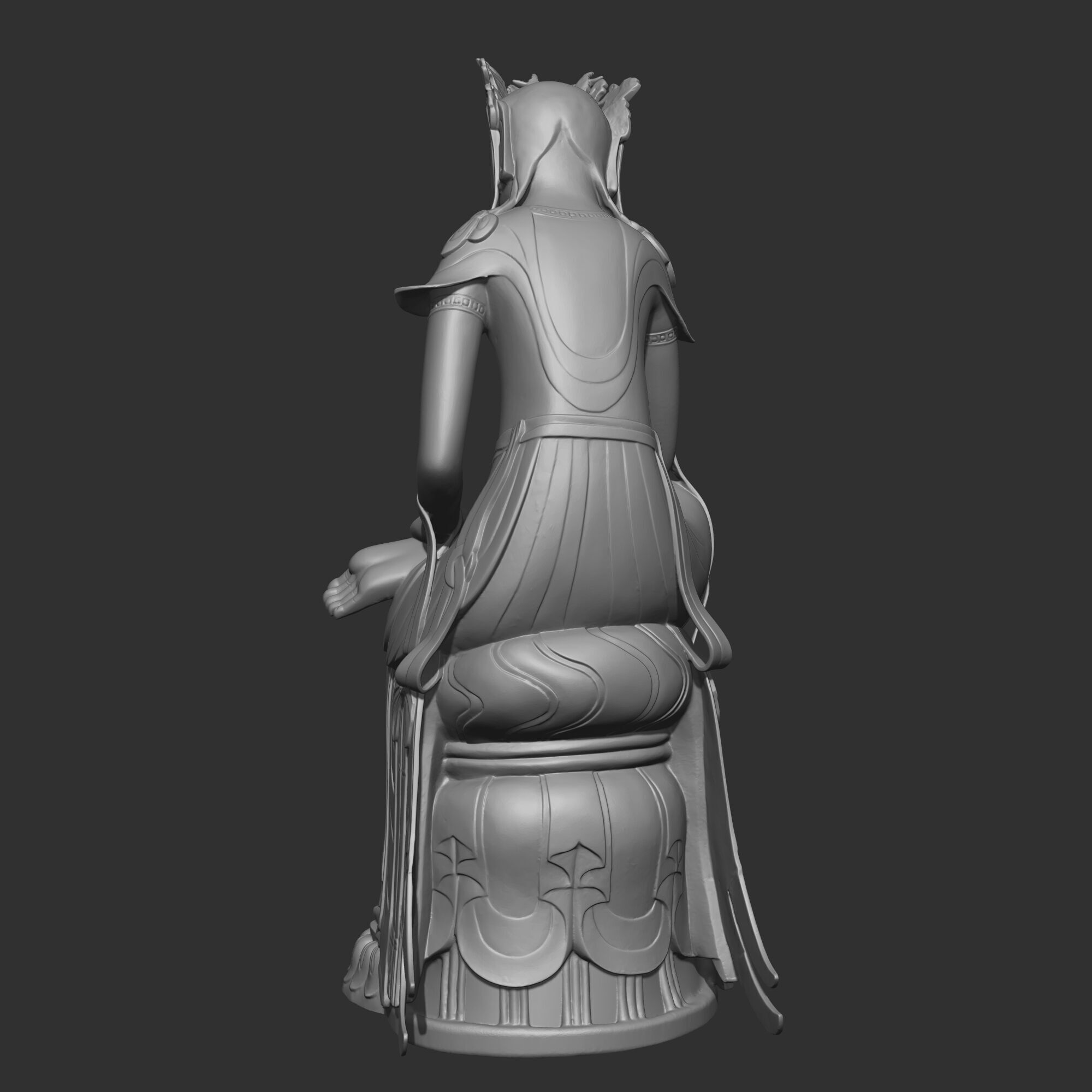 Gilt-bronze Maitreya in Meditation 78 3D print model 3D print model_5