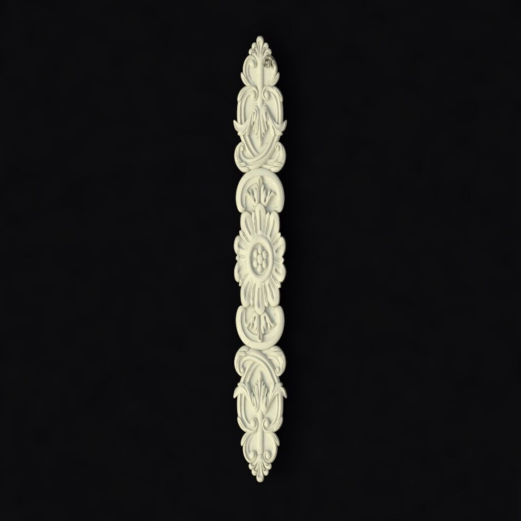 Central decor ornament for furniture 3D model_1