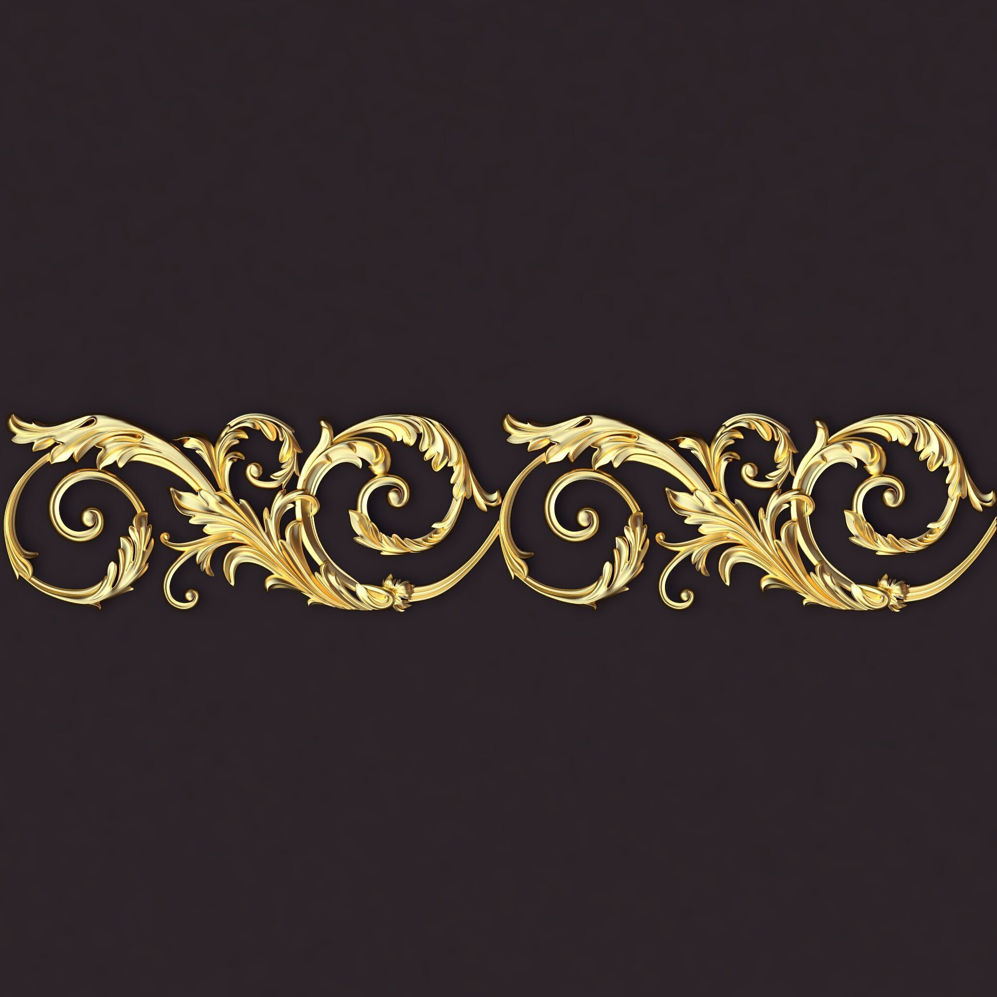 Central decor ornament for furniture 3D model_1