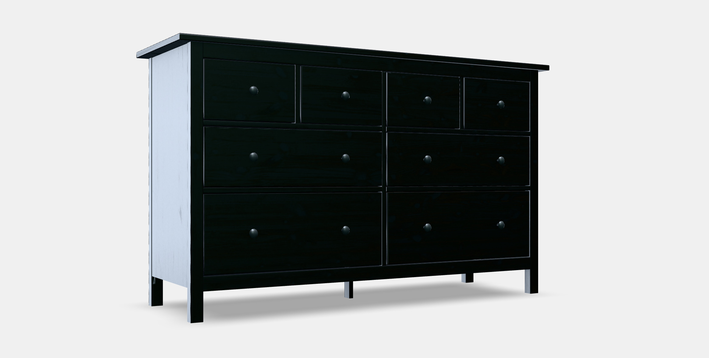 HEMNES chest of drawers with 8 drawers Low-poly 3D model_8