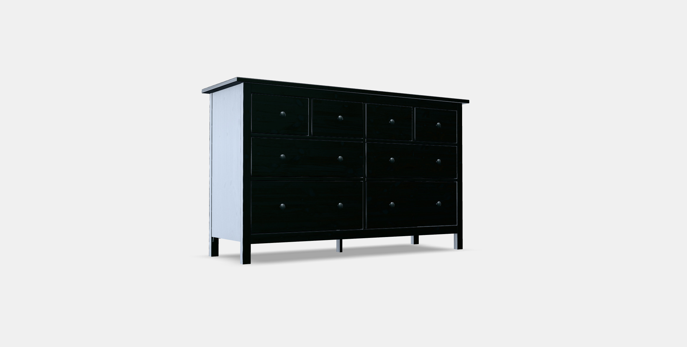 HEMNES chest of drawers with 8 drawers Low-poly 3D model_2