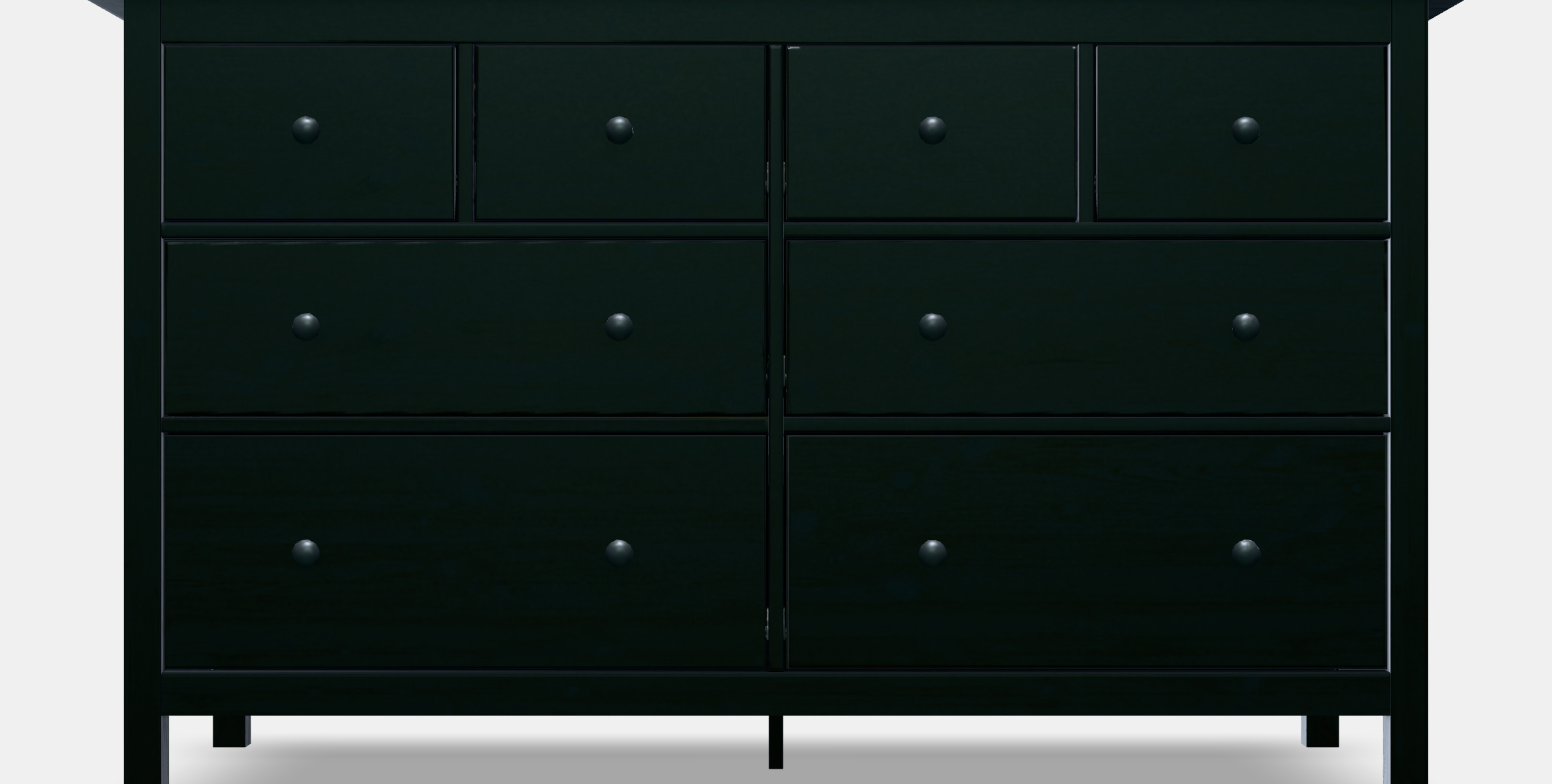 HEMNES chest of drawers with 8 drawers Low-poly 3D model_10