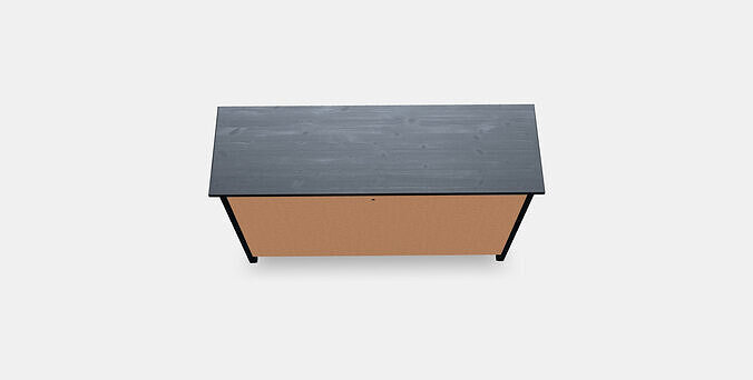 HEMNES chest of drawers with 8 drawers Low-poly 3D model