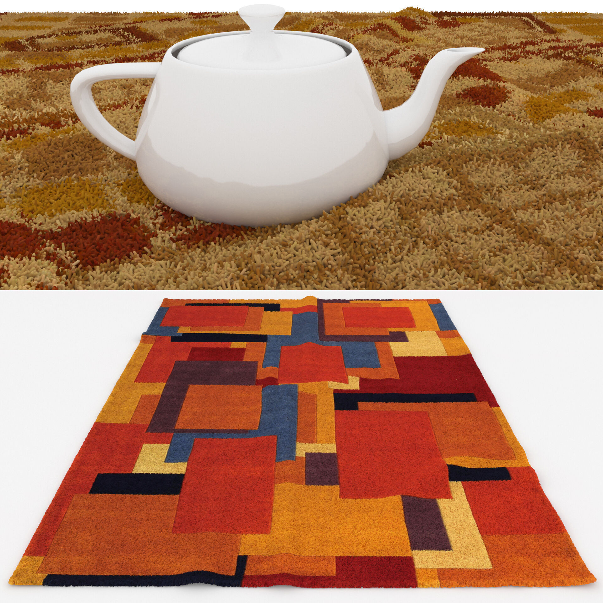 Rugs No 1019 Low-poly 3D model_1