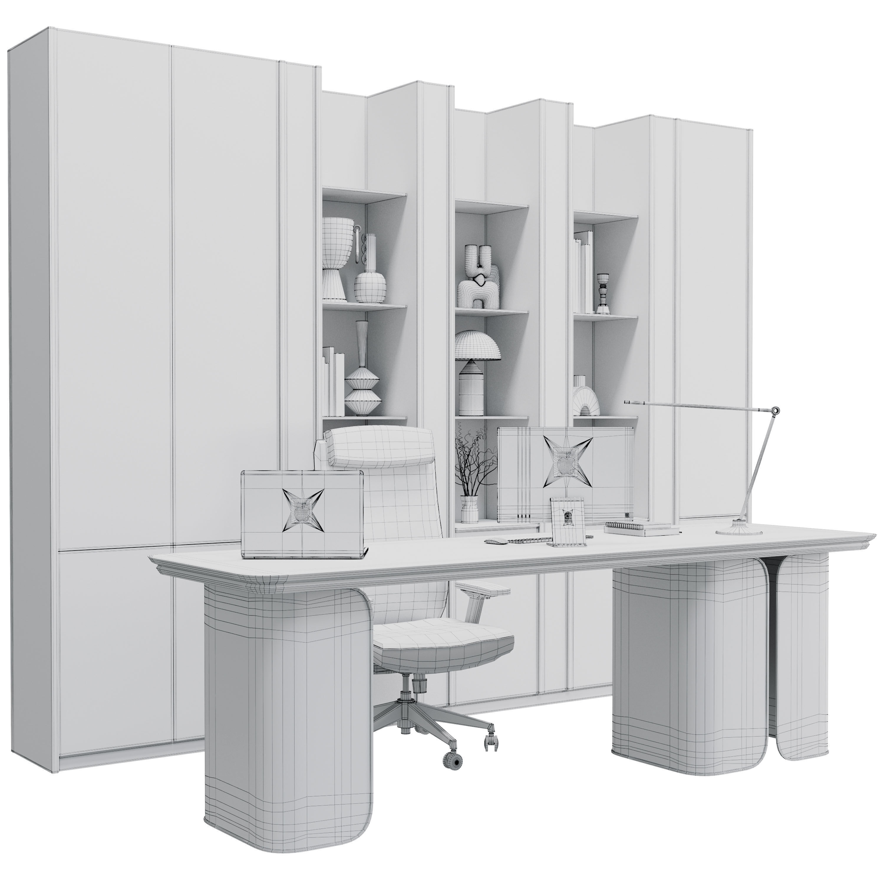 Workplace - office furniture 63 3D model_6