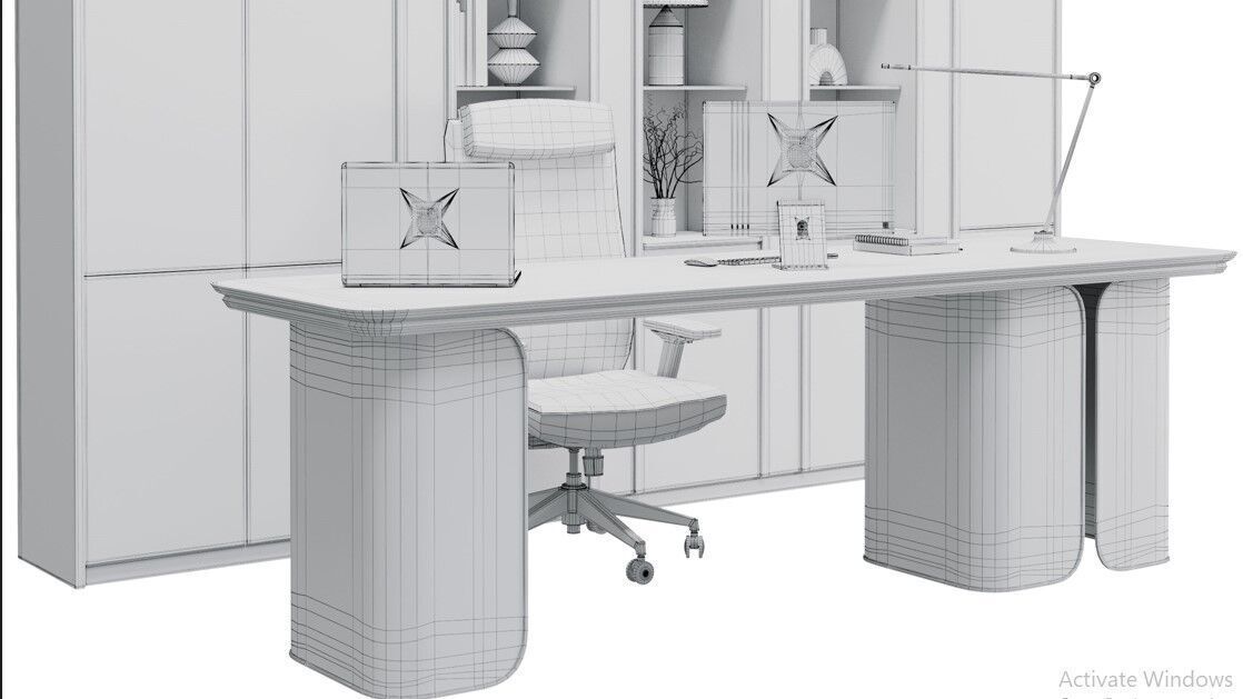 Workplace - office furniture 63 3D model_11