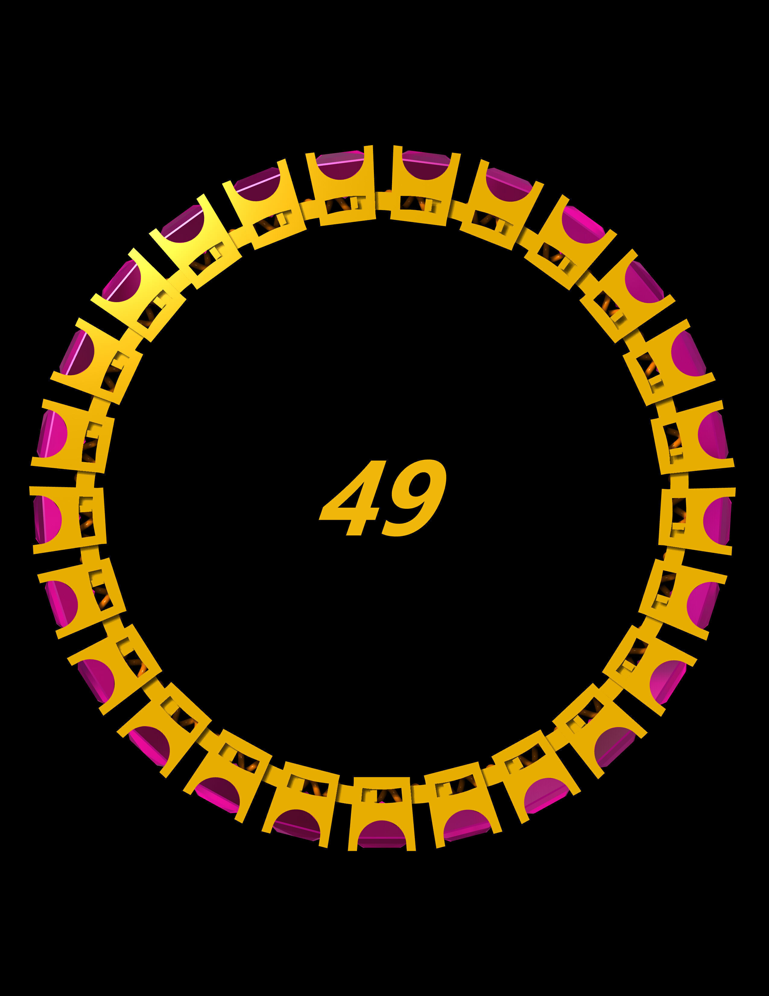 Princess Cut Spring Bracelet CAD File Flexible Bangle Design 3D print model_3