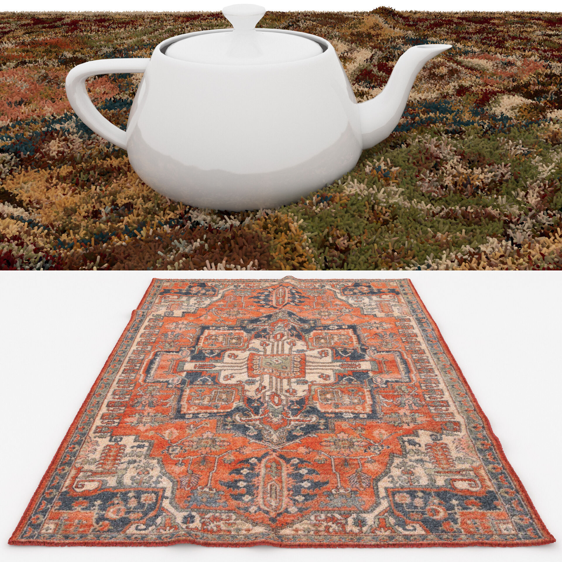 Rugs No 1020 Low-poly 3D model_1