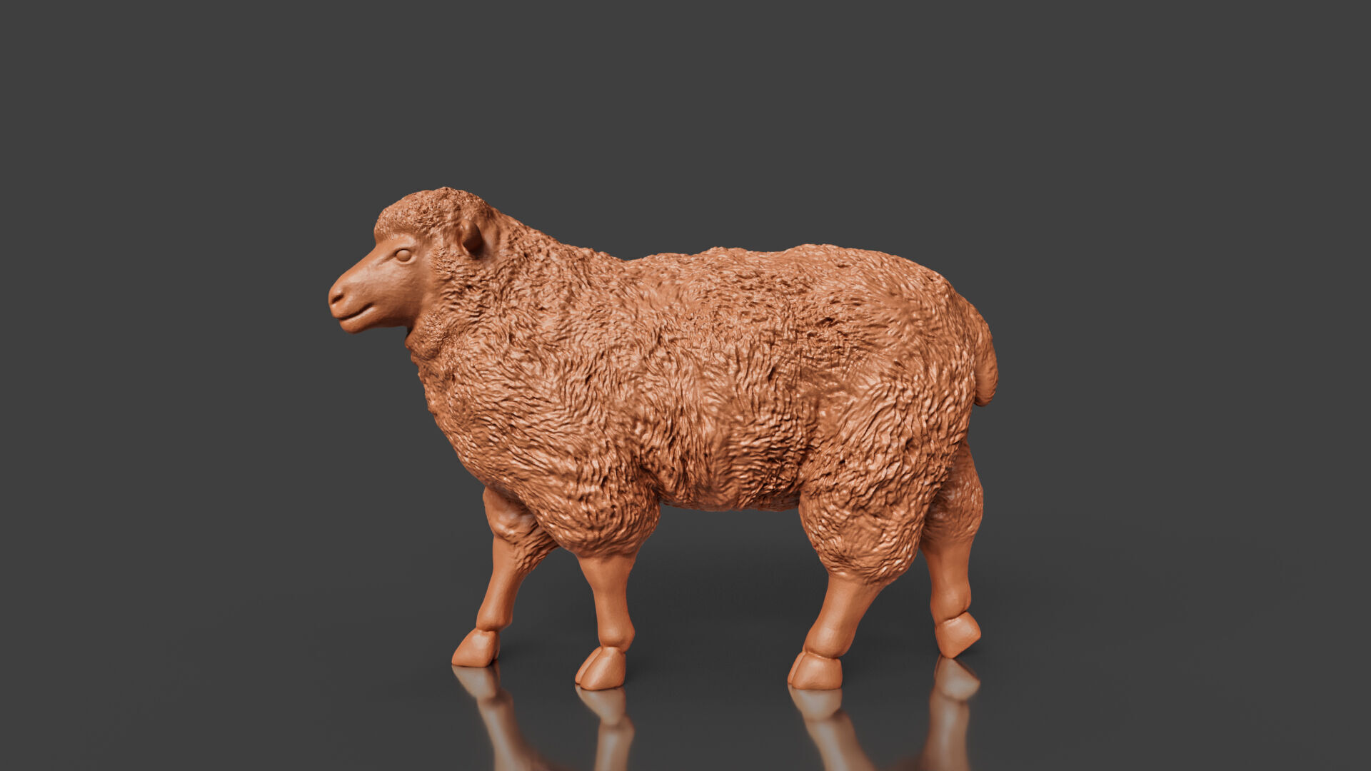 3D Printable Realistic Sheep Toy Model 3D print model_1