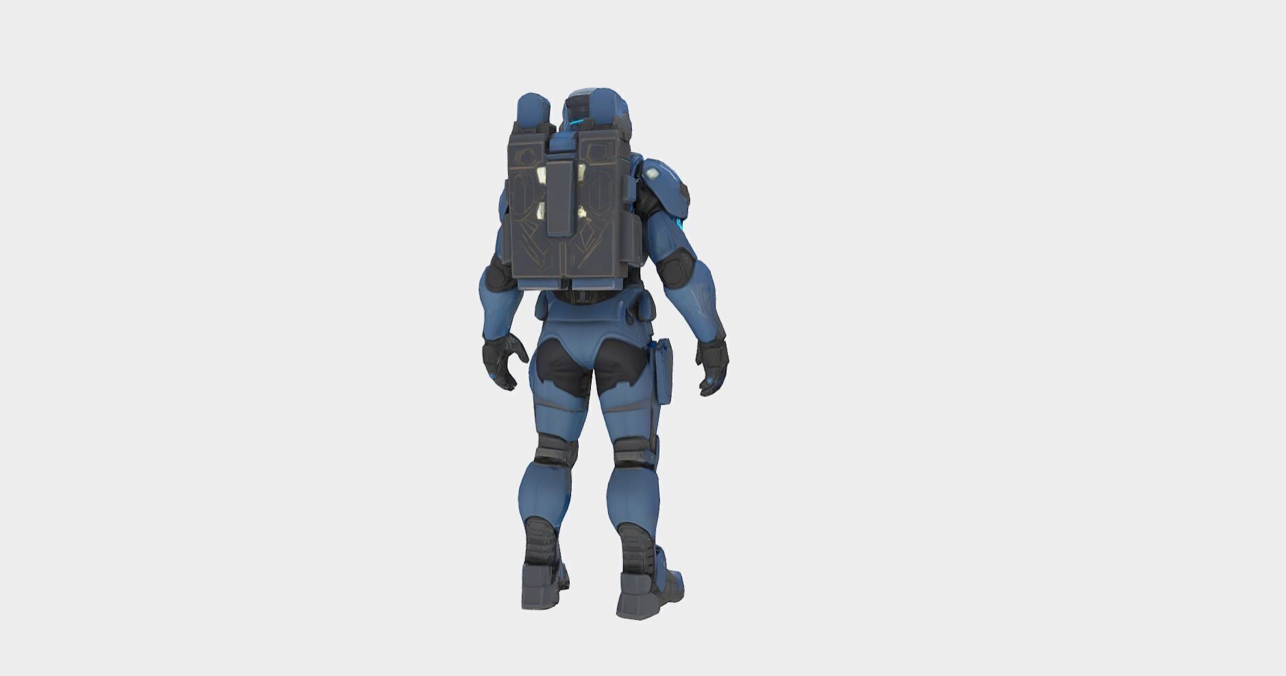 Soldier Sci-Fi Game-Ready 3D Character Model Low-poly 3D model_5