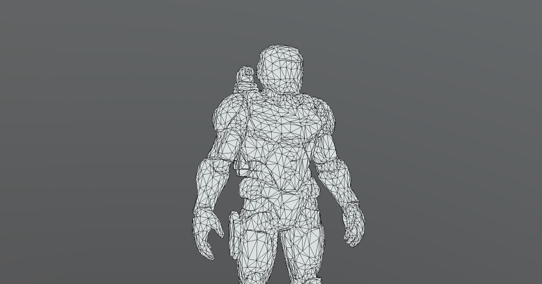 Soldier Sci-Fi Game-Ready 3D Character Model Low-poly 3D model_9