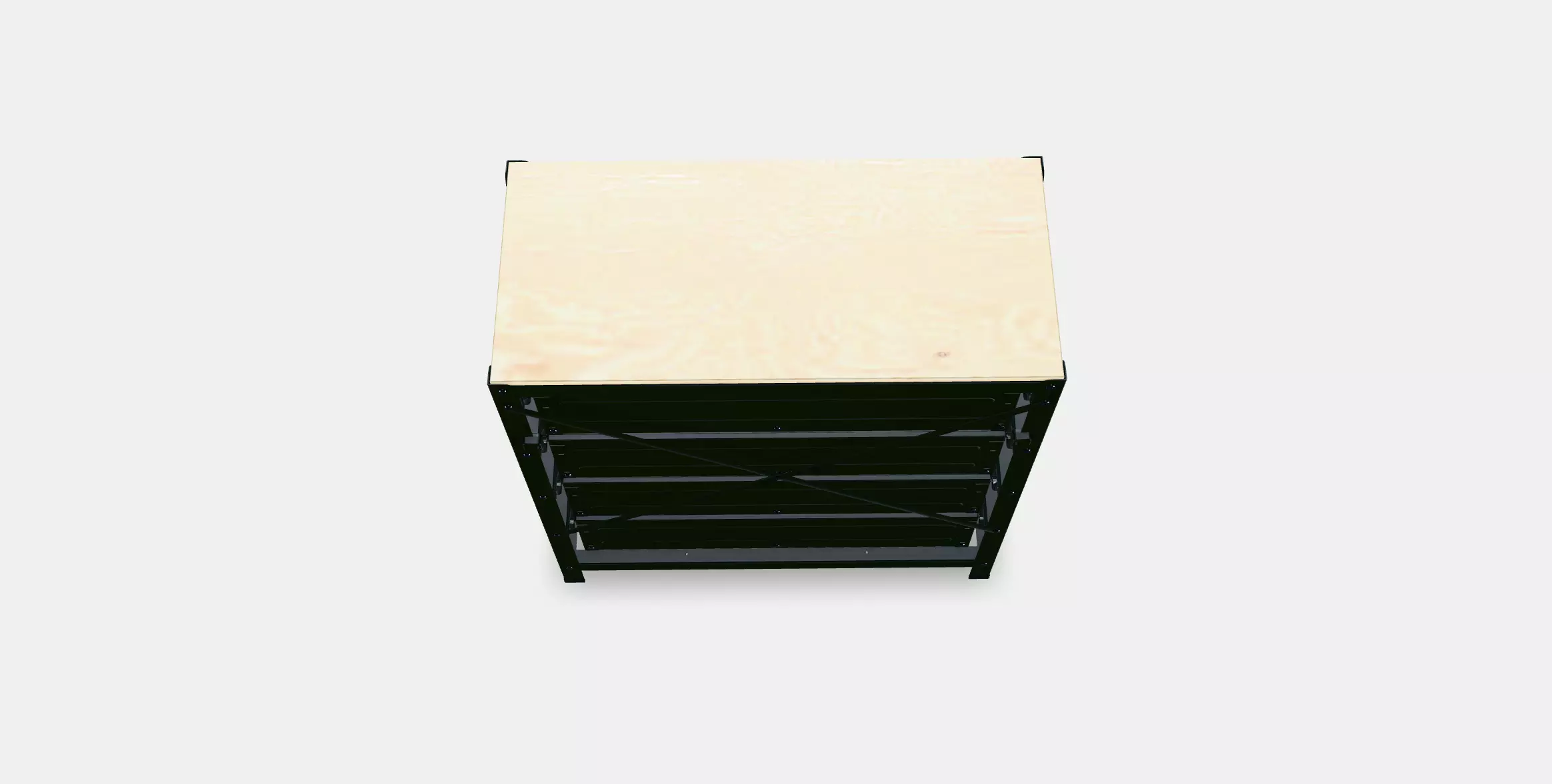 BROR work table with drawers 3D model_0