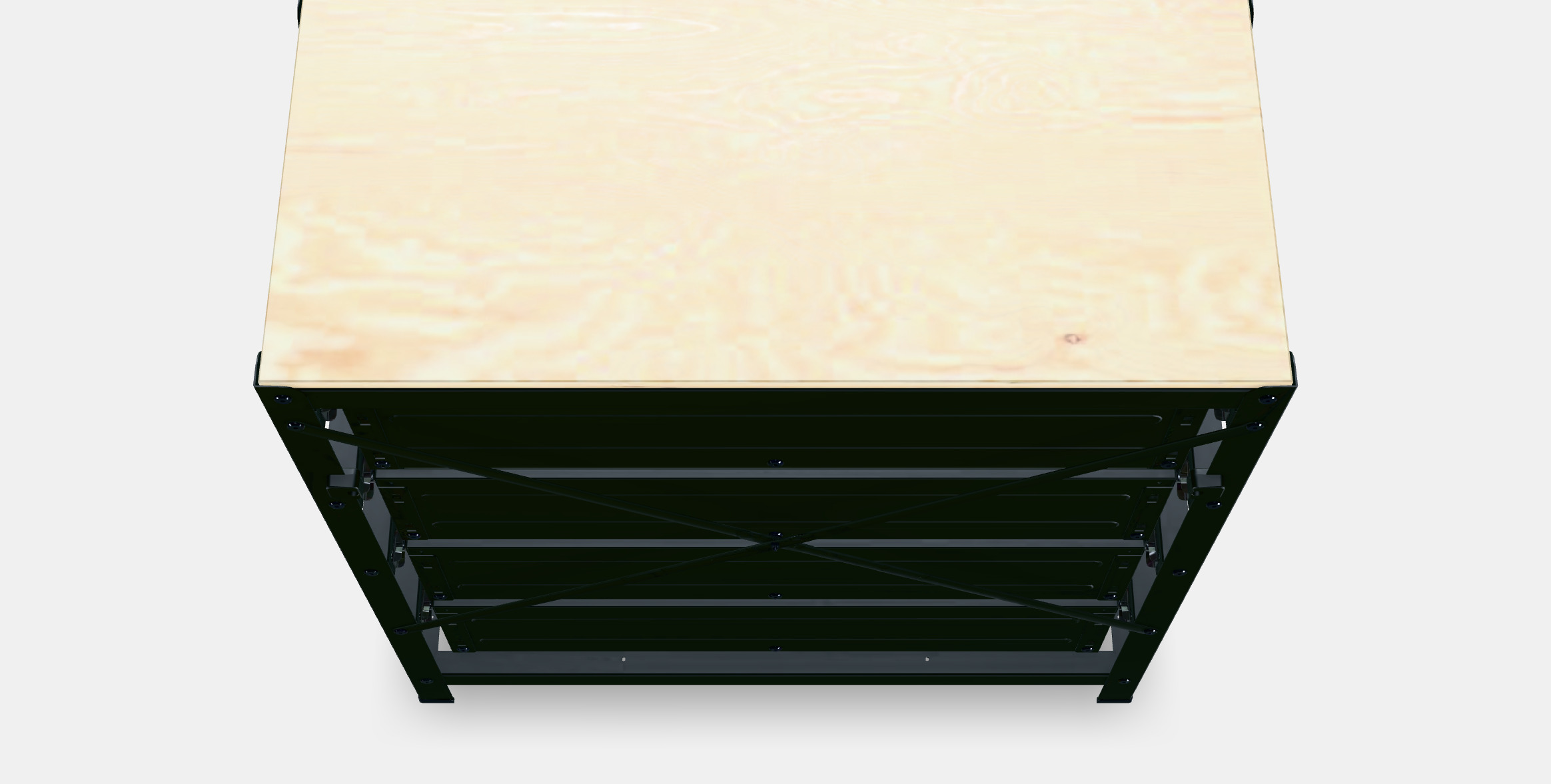 BROR work table with drawers 3D model_6