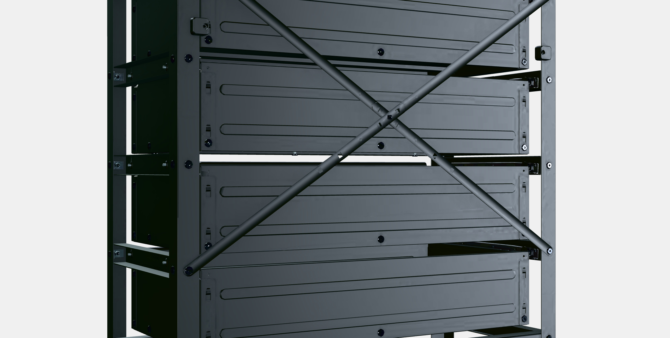 BROR work table with drawers 3D model_4