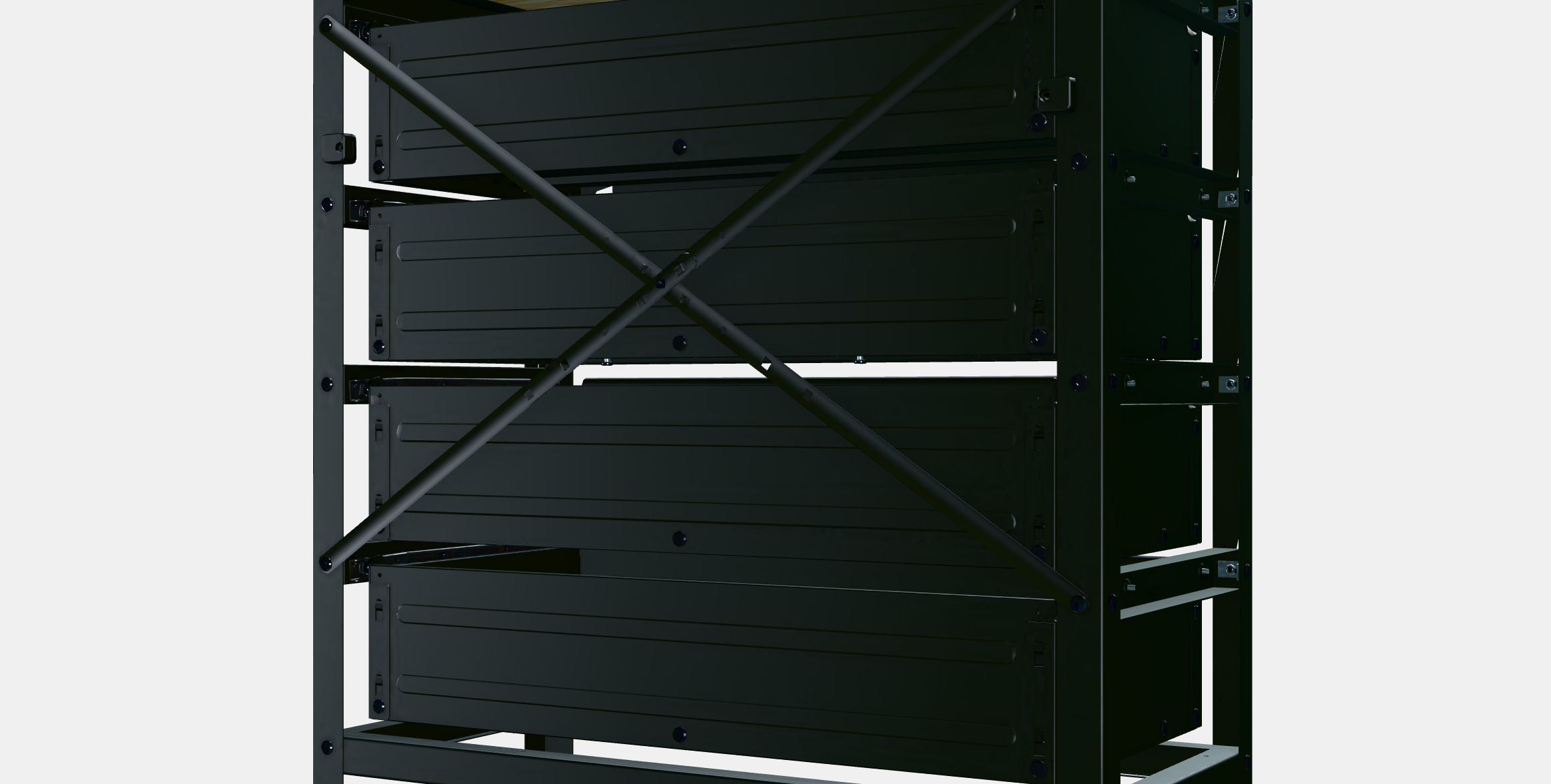 BROR work table with drawers 3D model_7