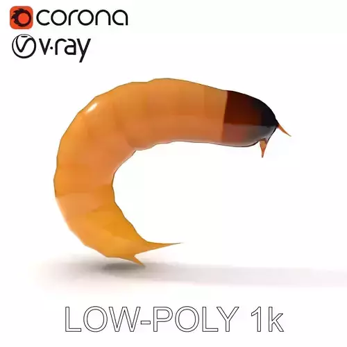 Realistic Insect Larva Model Pack for Games and Animation