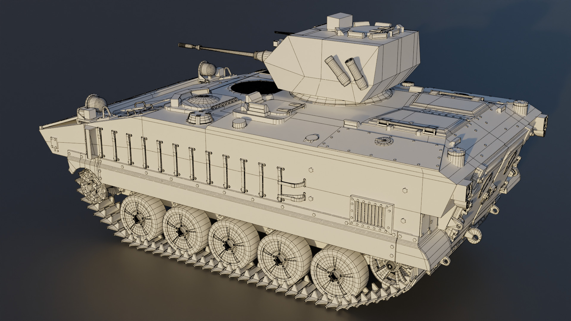 AMX-10P 25 ICV Low-poly 3D model_14