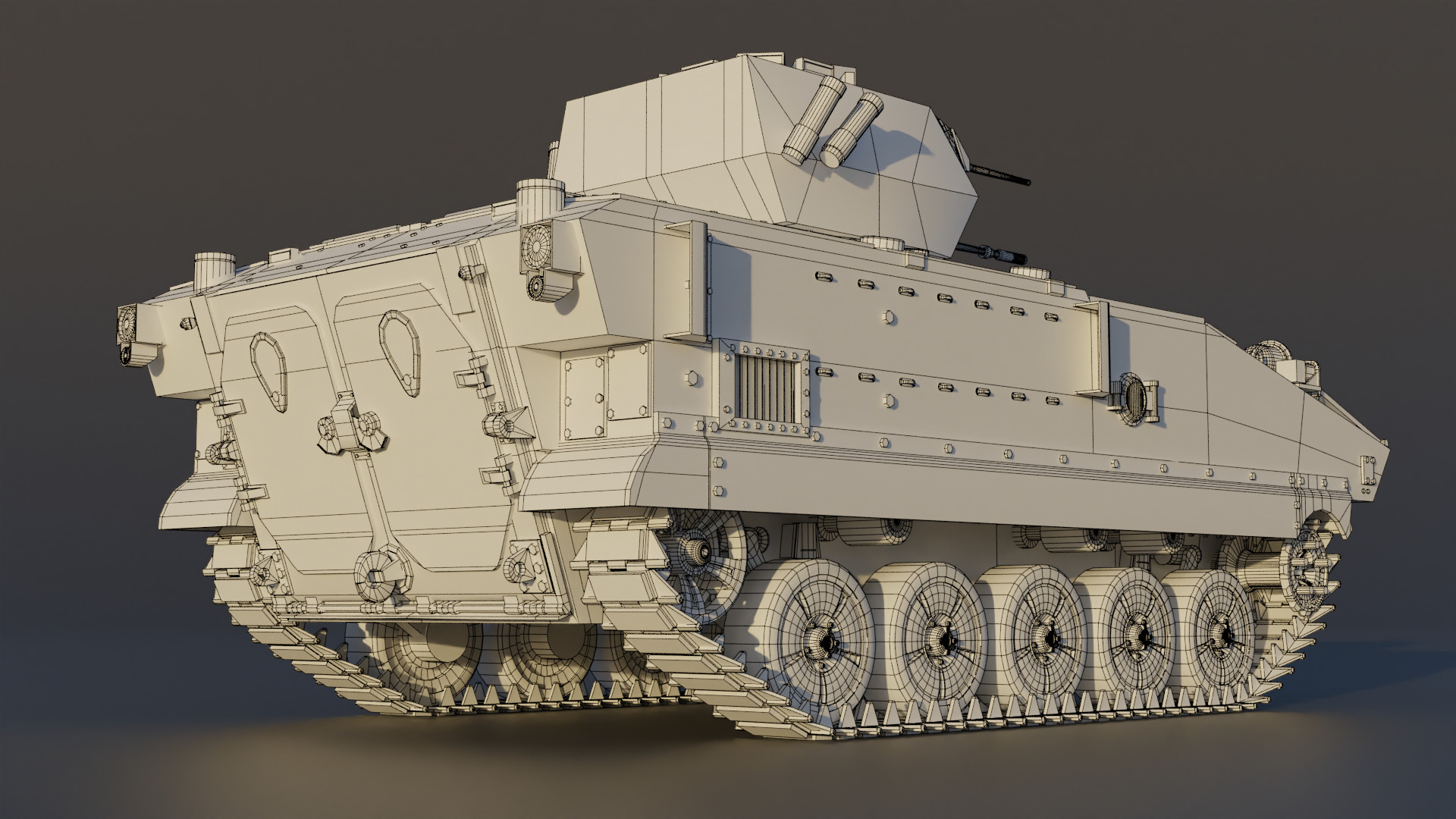 AMX-10P 25 ICV Low-poly 3D model_13