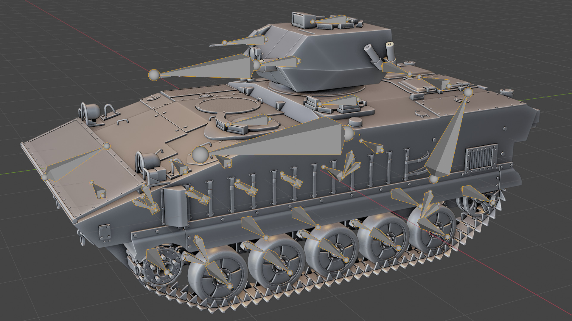 AMX-10P 25 ICV Low-poly 3D model_16
