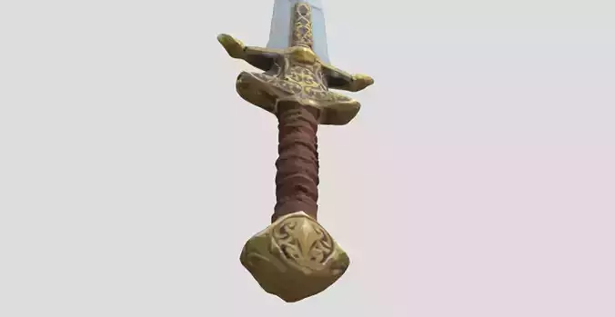 Sword Game-Ready Fantasy Weapon 3D Model