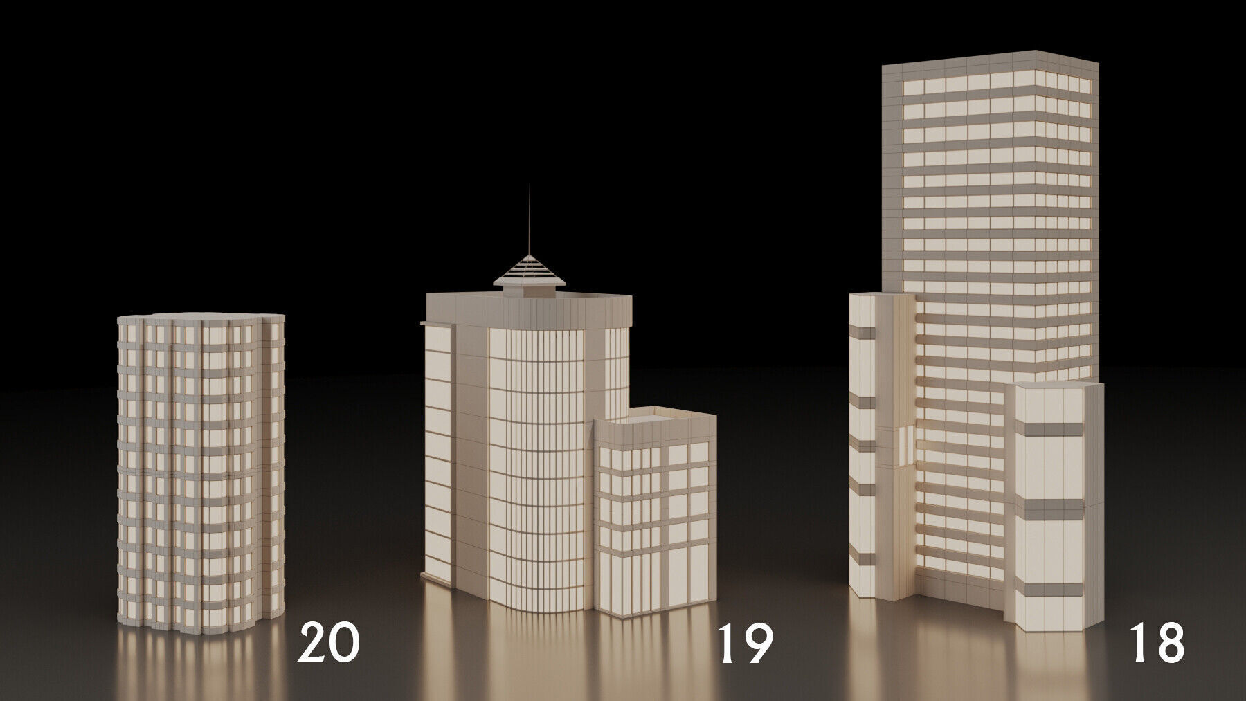 SimplePoly building KITBASH-Low-poly 3D model-Urban Vol 01- Low-poly 3D model_8