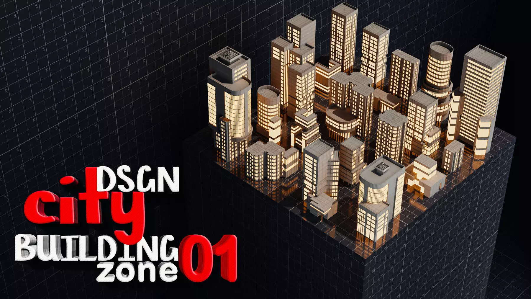 SimplePoly building KITBASH-Low-poly 3D model-Urban Vol 01- Low-poly 3D model_0