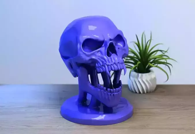 Scream skull Headphone Stand Cyborg Headset Stand