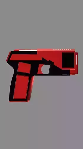 Futuristic 3D Handgun Model