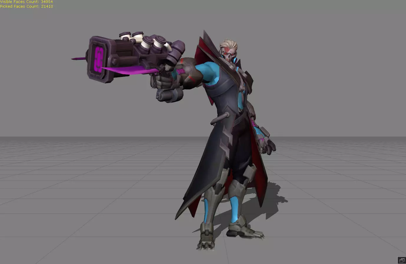 Roger Cyborg Werewolf Low-poly 3D model